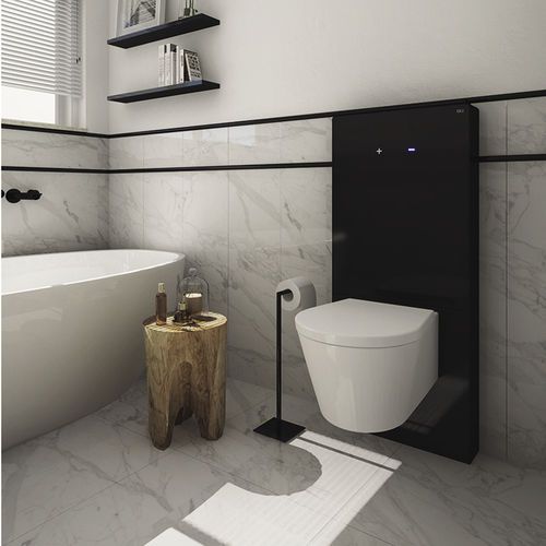 Bagno total white? No, oggi di moda il total black